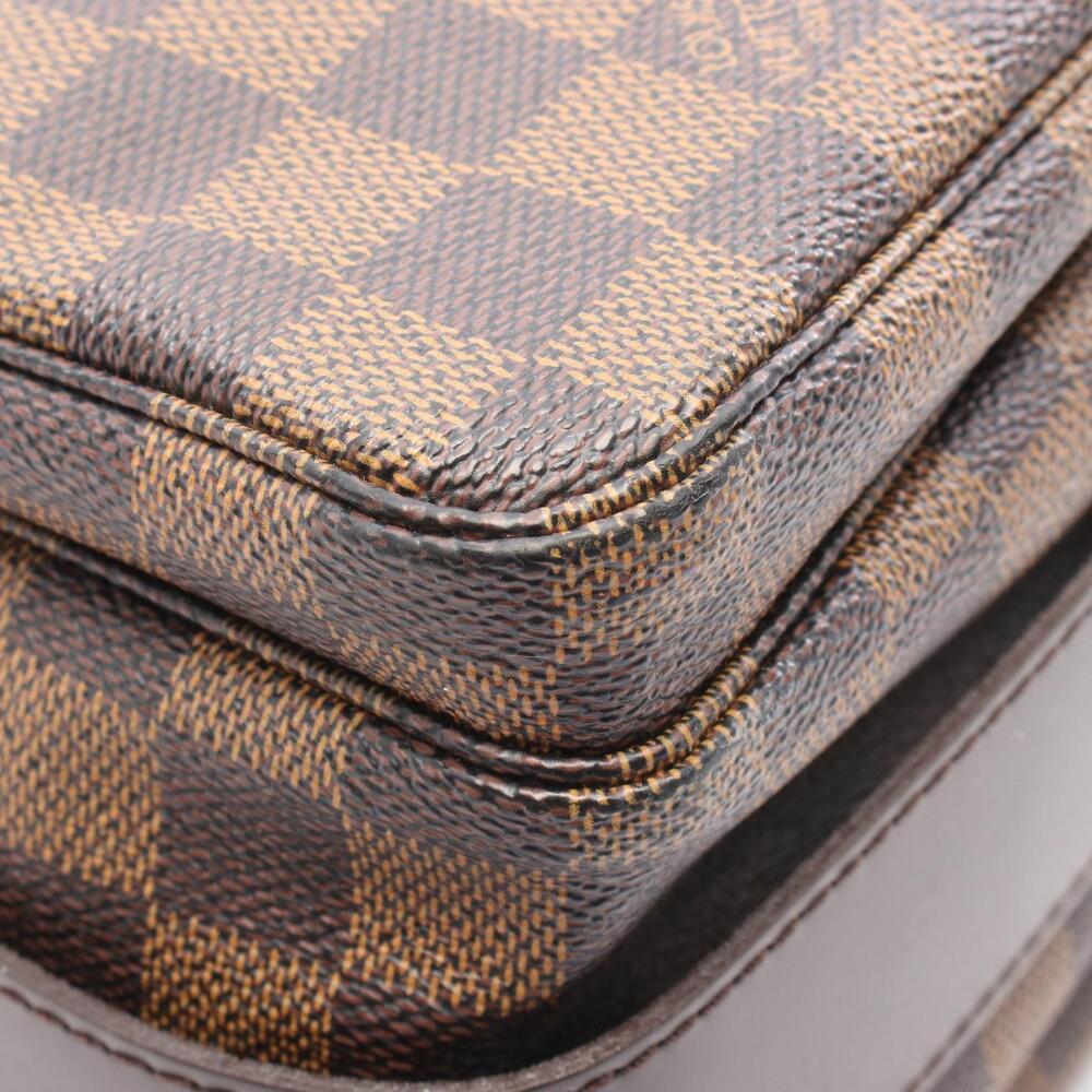 Louis Vuitton Canvas Bag Damier Brown Naviglio Leather Shoulder - Picture 6 of 6